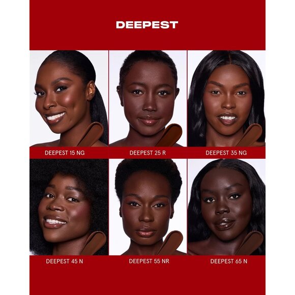 ONE/SIZE Patrick Starrr Turn up the Base Waterproof Foundation Dark Deep 65 NEW - Picture 6 of 10